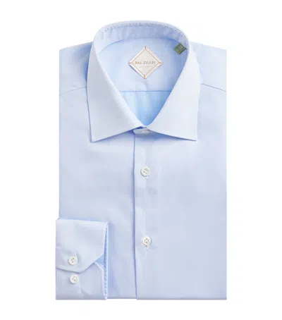 Pal Zileri Cotton Slim Shirt In Blue