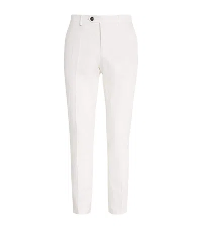 Pal Zileri Cotton-stretch Trousers In White