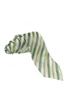 Pal Zileri Diagonal Double Pinstripe Silk Tie In Multi