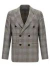 Pal Zileri Double-breasted Blazer Featuring Notch Lapel In Brown