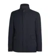 Pal Zileri Utility Jacket With Front Pockets And High Collar In Navy