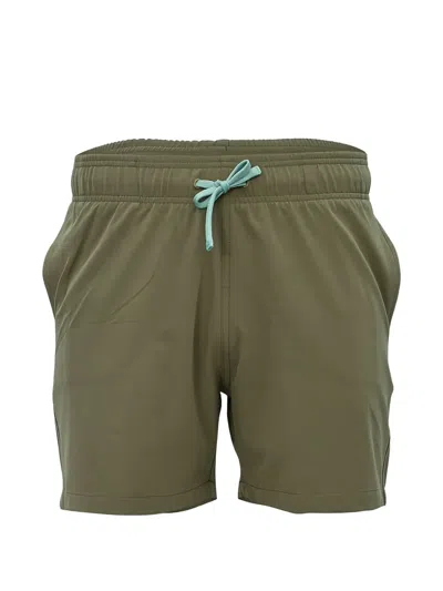 Pal Zileri Drawstring-detail Swim Shorts In Green