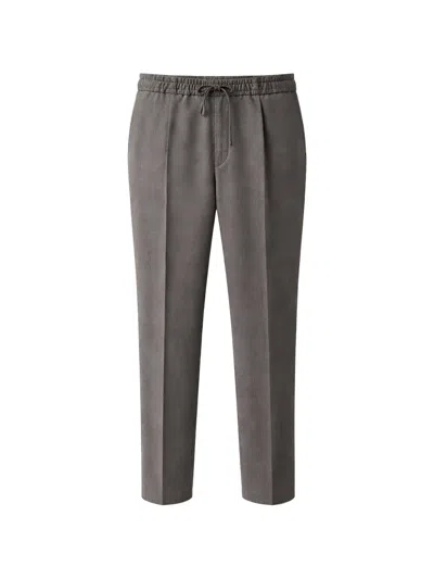 Pal Zileri Drawstring-waistband Pleated Trousers In Brown