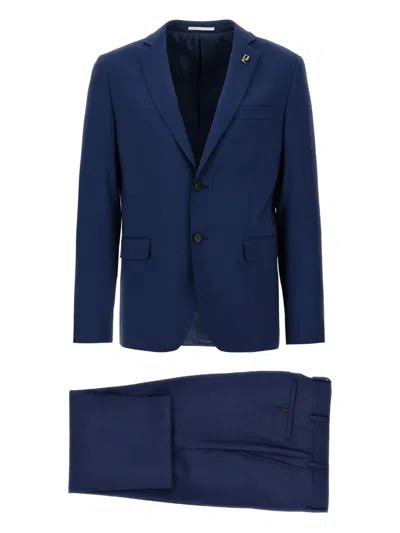 Pal Zileri Duca Button-fastening Suit In Blue