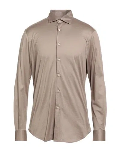 Pal Zileri Effortless Man Shirt Khaki Size 16 ½ Cotton In Neutral