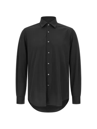 Pal Zileri Effortless Milano Collar Long-sleeve Shirt In Black