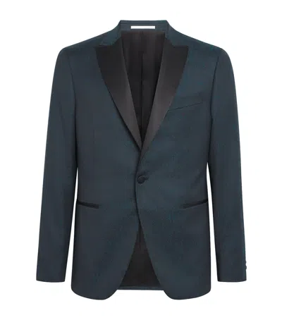 Pal Zileri Floral Jacquard Dinner Jacket In Blue