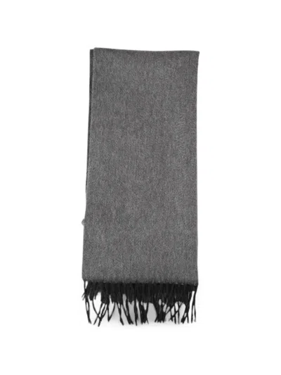 Pal Zileri Fringed Cashmere Scarf In Gray