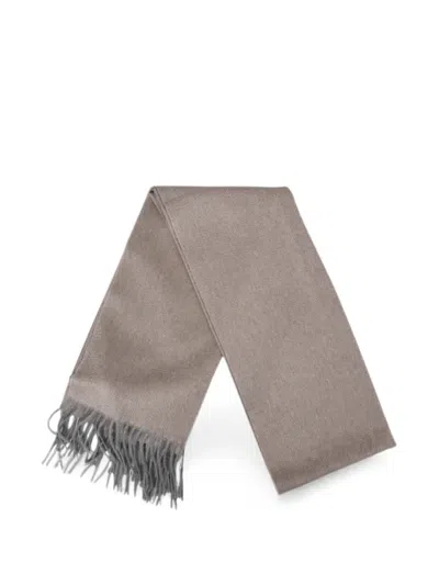 Pal Zileri Fringed Scarf In Brown