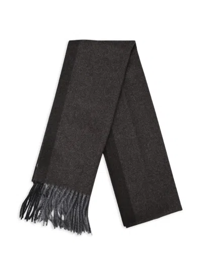 Pal Zileri Fringed-edge Scarf In Gray