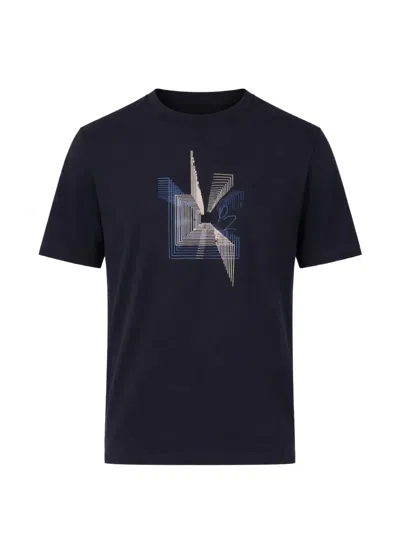 Pal Zileri Geometric-graphic T-shirt In Blue