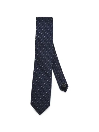 Pal Zileri Geometric-pattern Tie In Blue