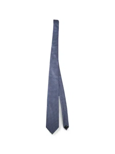 Pal Zileri Geometric-pattern Tie In Blue