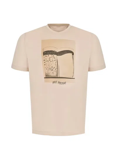 Pal Zileri Graphic Crew-neck T-shirt In Neutral