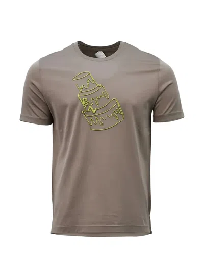 Pal Zileri Graphic Print T-shirt In Brown