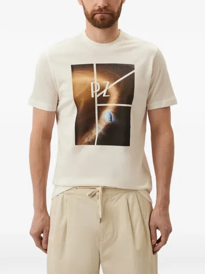 Pal Zileri Graphic Print T-shirt In Brown