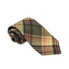 Pal Zileri Green Multicolor Plaid Wool-silk Tie In Multi