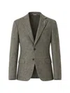 Pal Zileri Herringbone-pattern Single-breasted Blazer In Gray