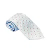 Pal Zileri Light-blue Patterned Silk Sevenfold Tie In Blue