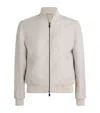 Pal Zileri Linen Bomber Jacket In Neutral