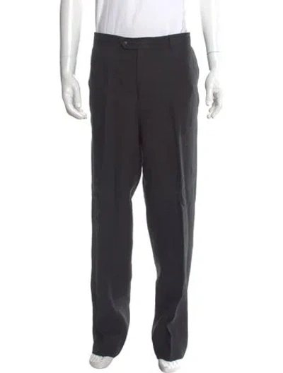 Pre-owned Pal Zileri Linen Pants In Gray