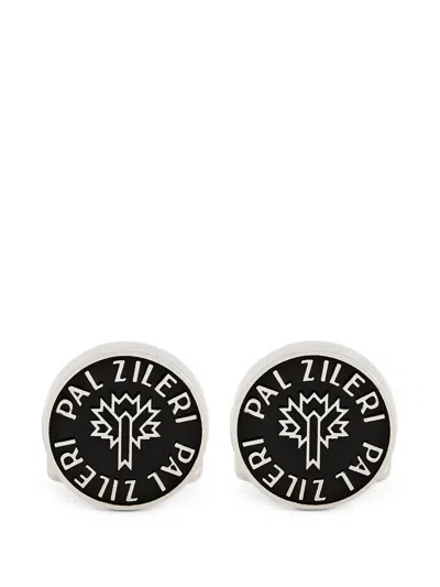 Pal Zileri Logo-engraved Circular Cufflinks In Multi