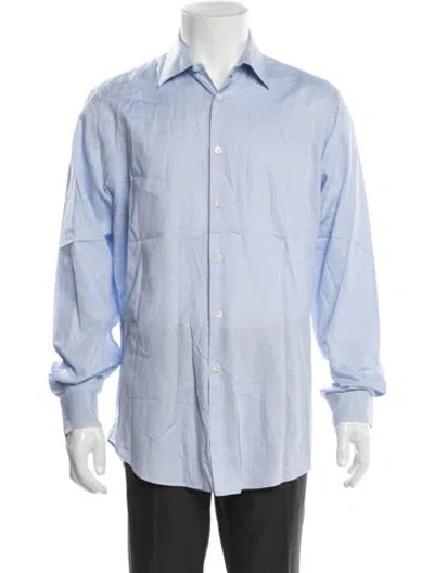 Pre-owned Pal Zileri Long Sleeve Dress Shirt In Blue