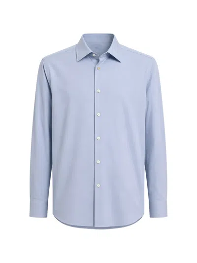 Pal Zileri Long-sleeve Button-down Shirt In Blue
