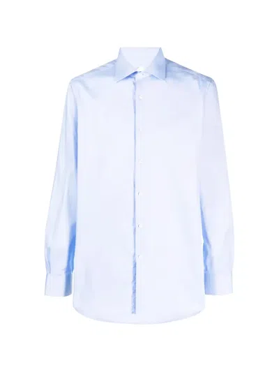 Pal Zileri Long-sleeve Cotton Shirt In Blue