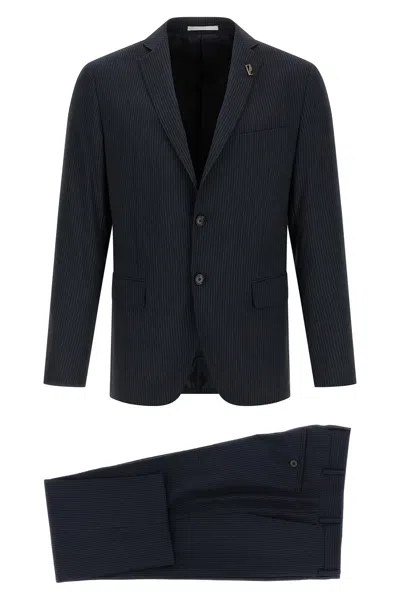 Pal Zileri Pinstriped Suit In Blue