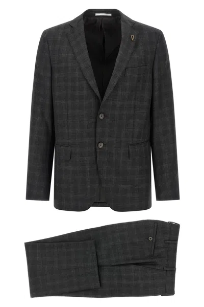 Pal Zileri Checked Suit In Black