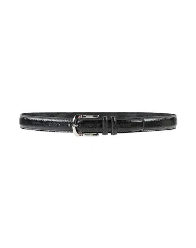 Pal Zileri Man Belt Black Size 36 Leather