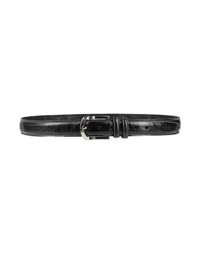 Pal Zileri Man Belt Black Size 43 Leather