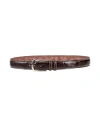 Pal Zileri Man Belt Dark Brown Size 39.5 Leather
