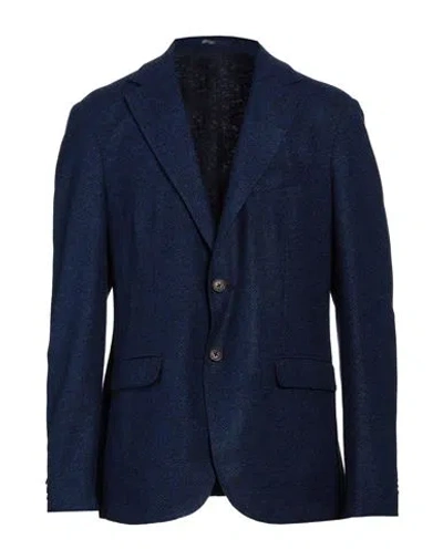 Pal Zileri Man Blazer Blue Size 50 Acrylic, Virgin Wool, Polyester
