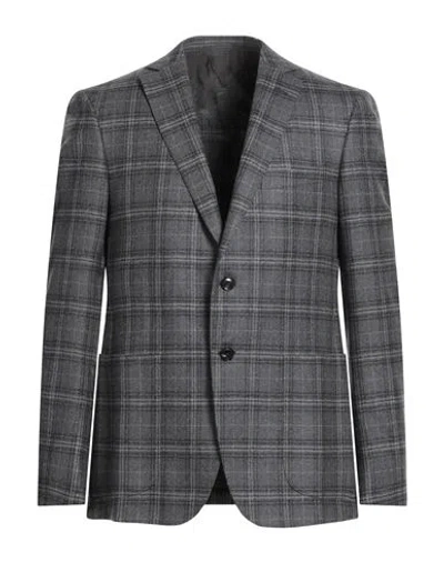 Pal Zileri Man Blazer Lead Size 44 Wool In Gray