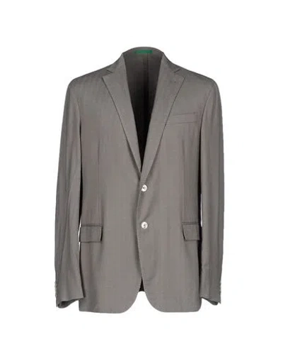 Pal Zileri Man Blazer Lead Size 46 Wool, Silk In Gray