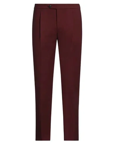 Pal Zileri Man Pants Burgundy Size 34 Cotton, Elastane