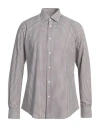 Pal Zileri Man Shirt Brown Size 17 Cotton In Brown