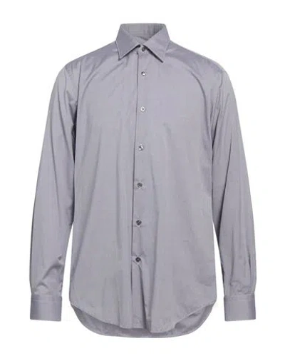 Pal Zileri Man Shirt Mauve Size 15 ¾ Cotton In Gray