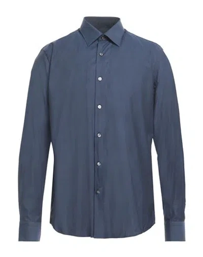 Pal Zileri Man Shirt Navy Blue Size 16 ½ Cotton