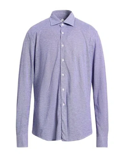 Pal Zileri Man Shirt Navy Size 16 Cotton In Blue