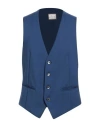 Pal Zileri Man Tailored Vest Blue Size 40 Wool In Multi