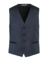 Pal Zileri Man Tailored Vest Navy Blue Size 40 Silk In Navy Blue