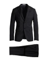 Pal Zileri Mcmlxxx Man Suit Charcoal Size 36 Wool In Black