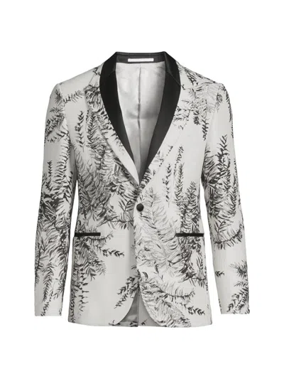Pal Zileri Men's Floral Printed Dinner Jacket In White