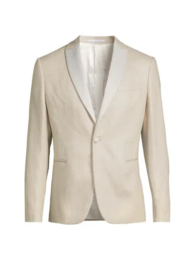 Pal Zileri Men's Metallic Linen Dinner Jacket In Neutral