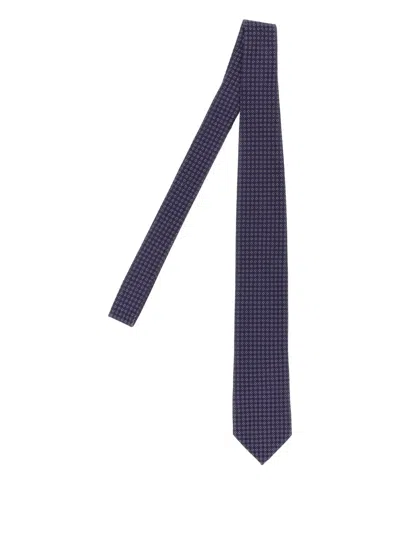 Pal Zileri Patterned Silk Tie Ties And Papillon Purple In Blue