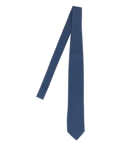 Pal Zileri Patterned Silk Tie Ties And Papillon Blue