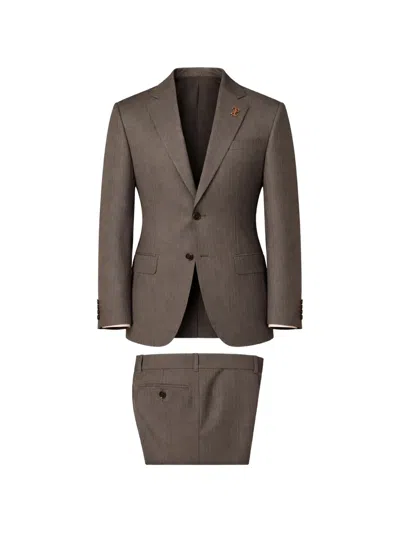 Pal Zileri Pinstripe-pattern Single-breasted Suit In Gray